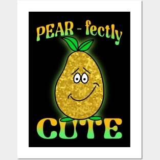 FUNNY Food Cute Yellow Pear Funny Saying Posters and Art